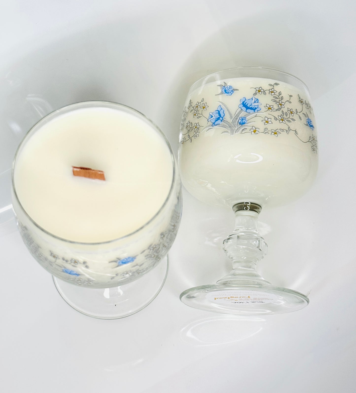 Thrifted glassware candle jar - True Lilac *top requested scent for Spring*