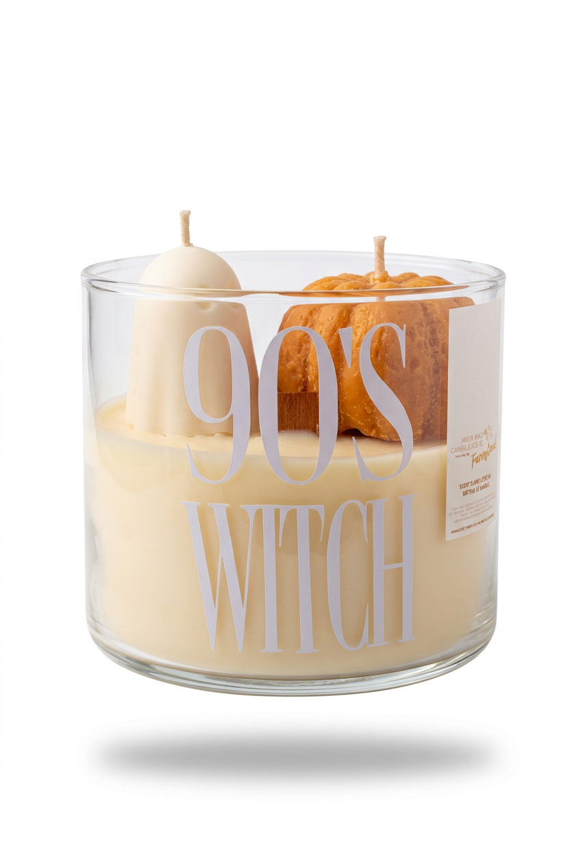 BLUEBERRY FRITTER | 14oz thrifted curated Glassware Candle | High Wax Candle Co.
