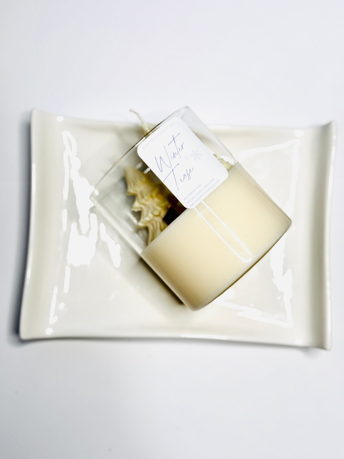 Thrifted glassware candles - Wintertease *seasonal fave*