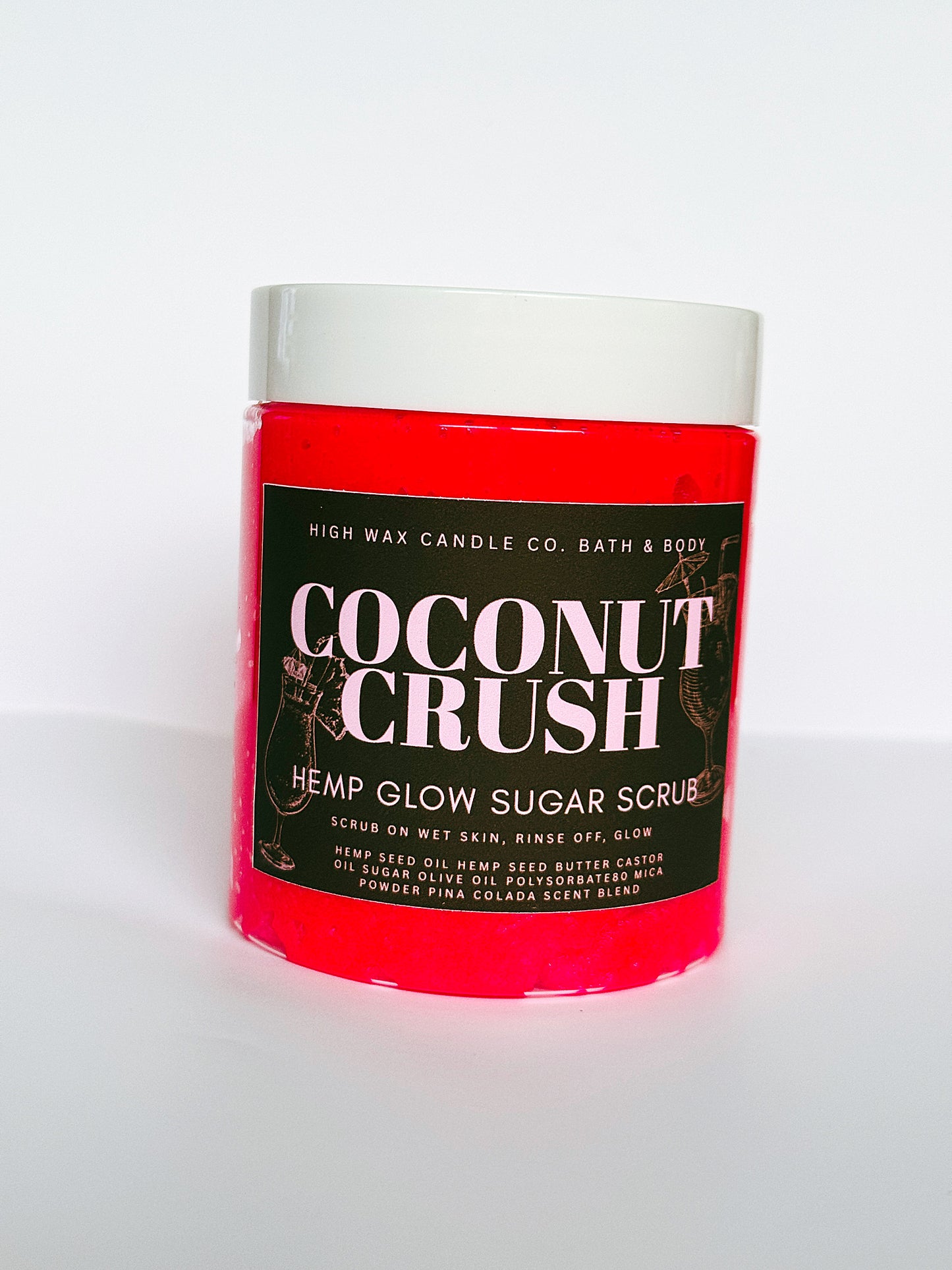 Hemp glow sugar scrub - coconut crush