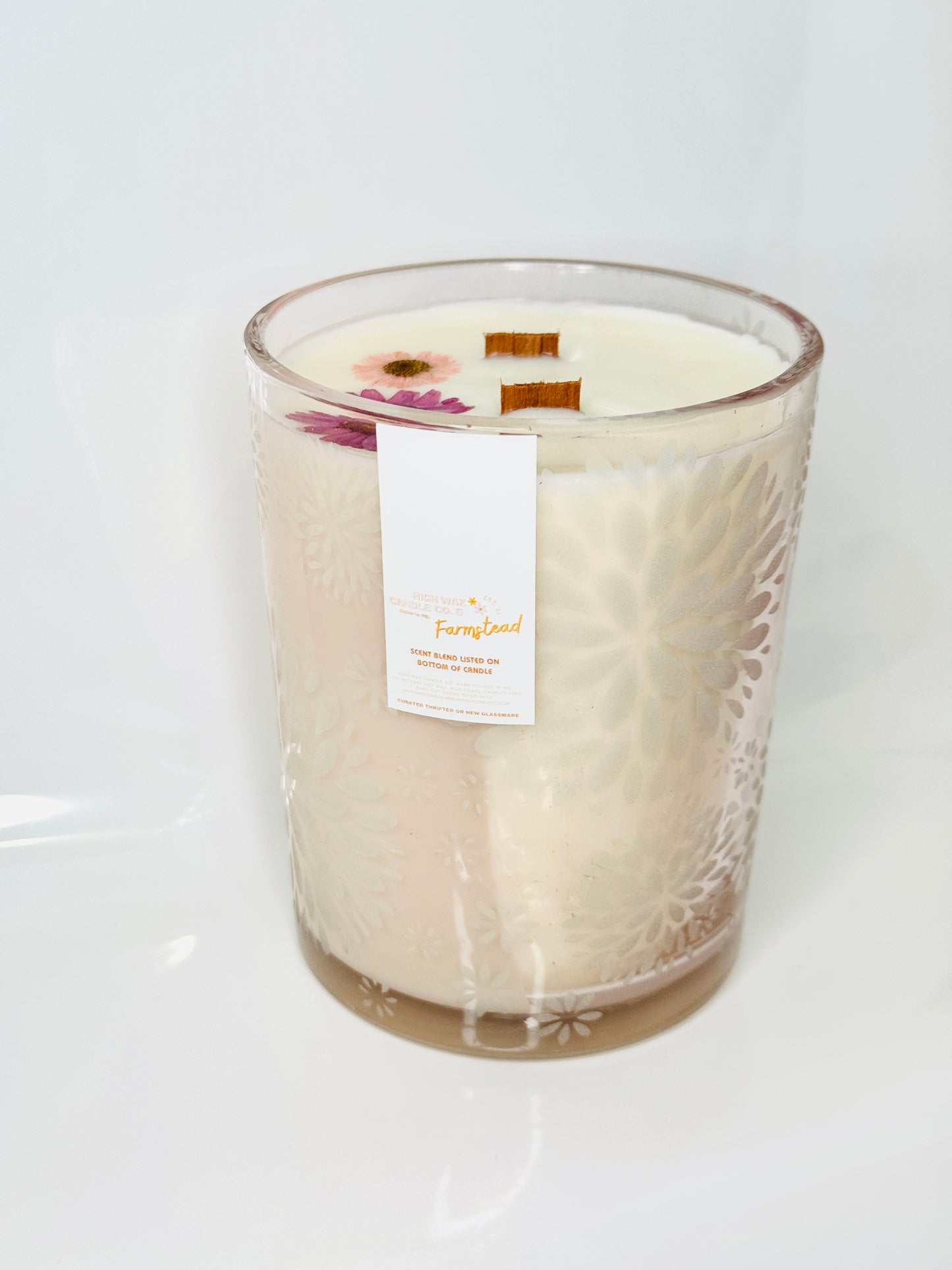 Thrifted glassware candle jar - True Lilac *top requested scent for Spring*