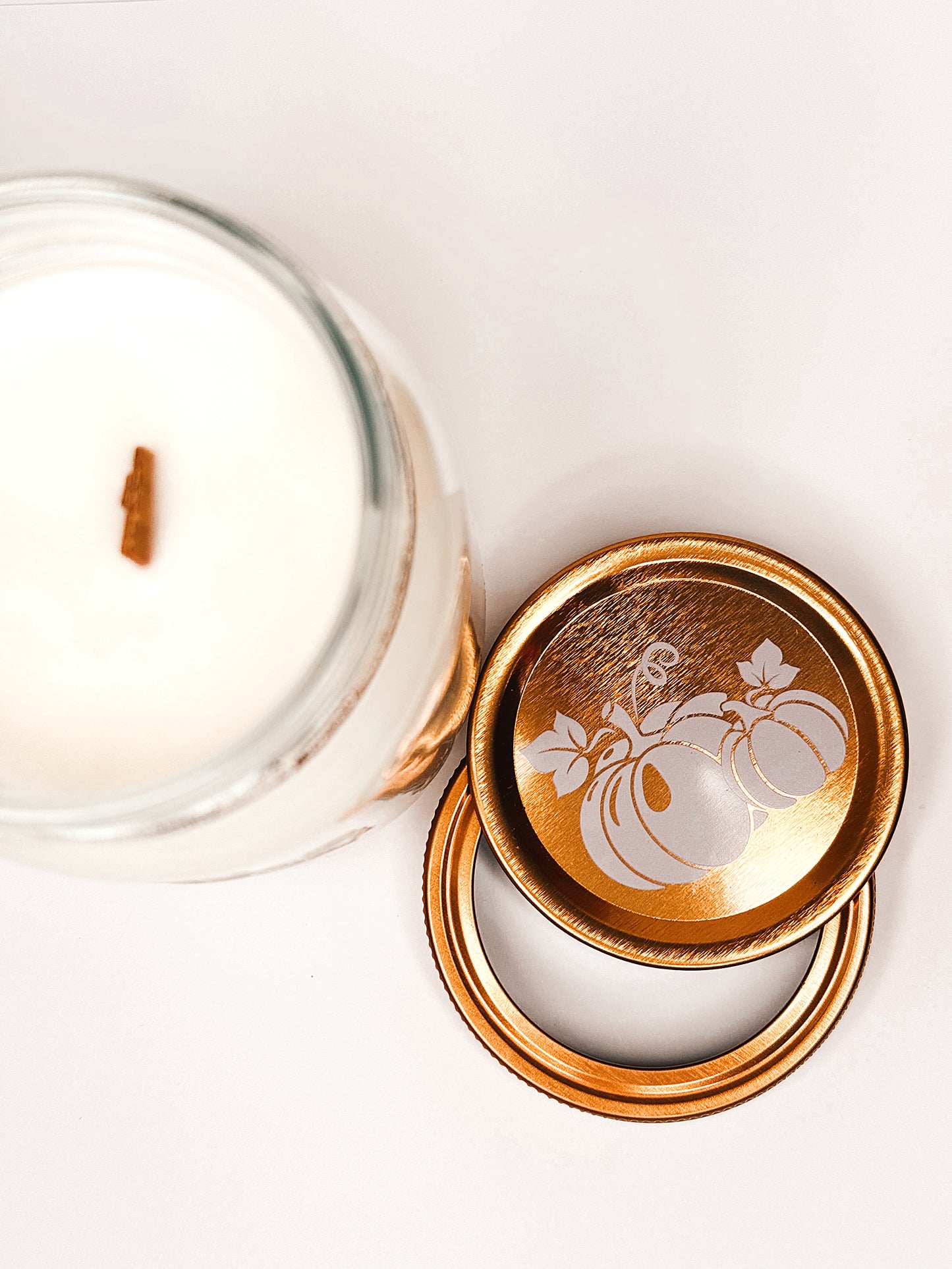 New curated glassware candles - pumpkin pie