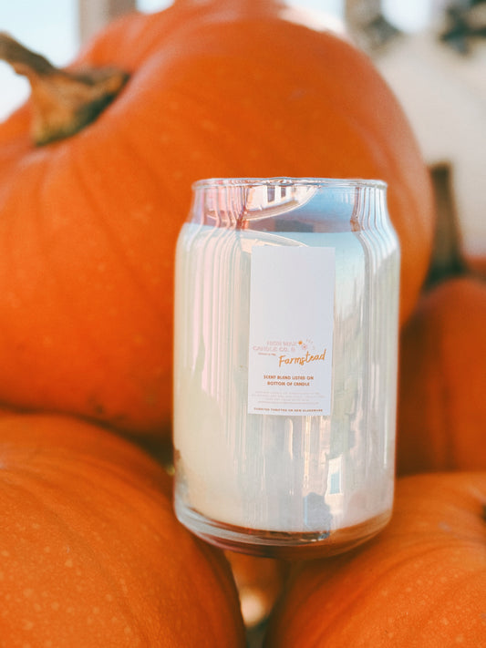 Thrifted glassware candles - harvest jubilee or pumpkin caramel