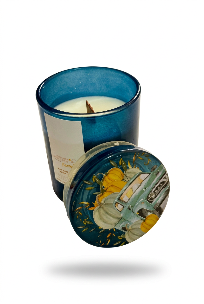 PUMPKIN CARAMEL | 5oz THRIFTED curated Glassware Candle | High Wax Candle Co.