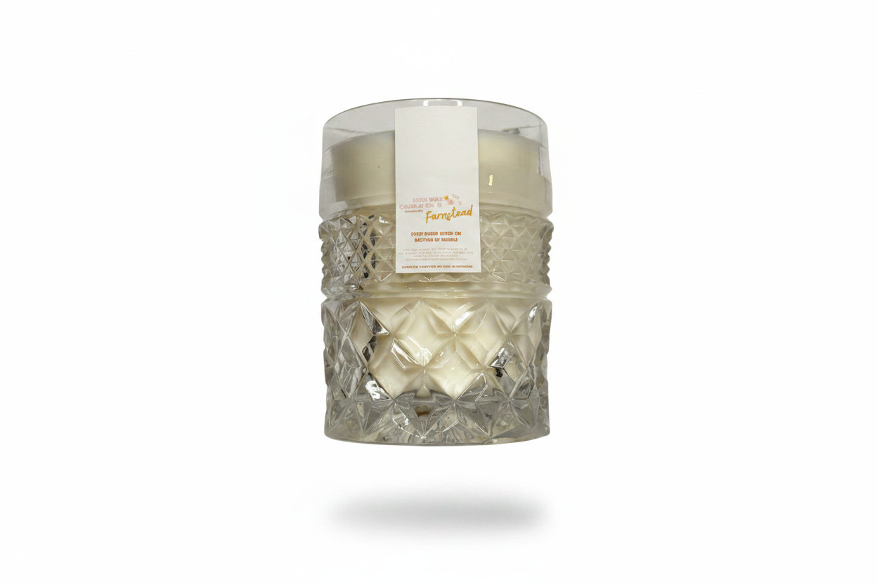 Orange Vanilla Cashmere | 12oz Thrifted Glassware Candle | High Wax Candle Co.