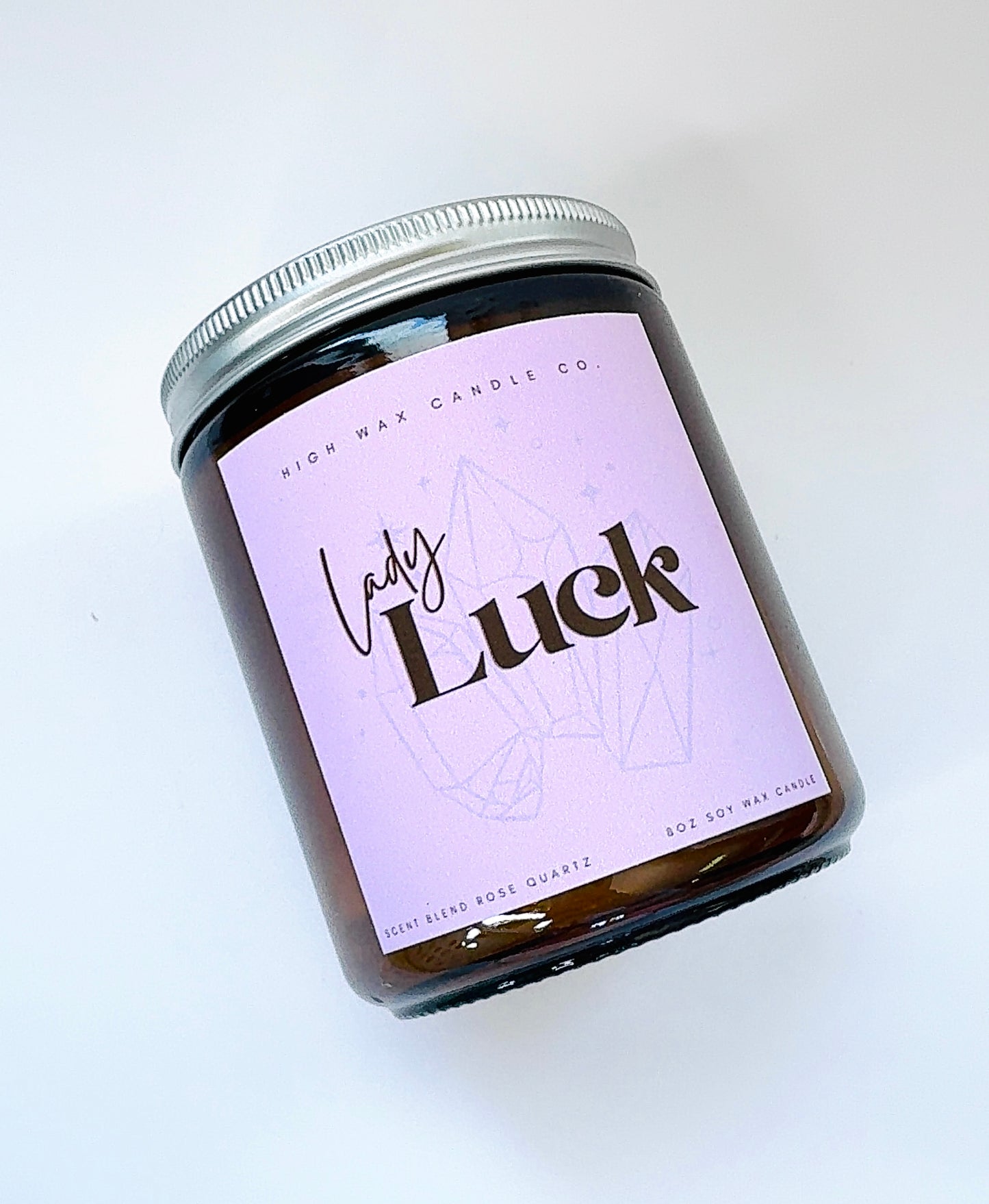 8oz apothecary candles - Rose Quartz