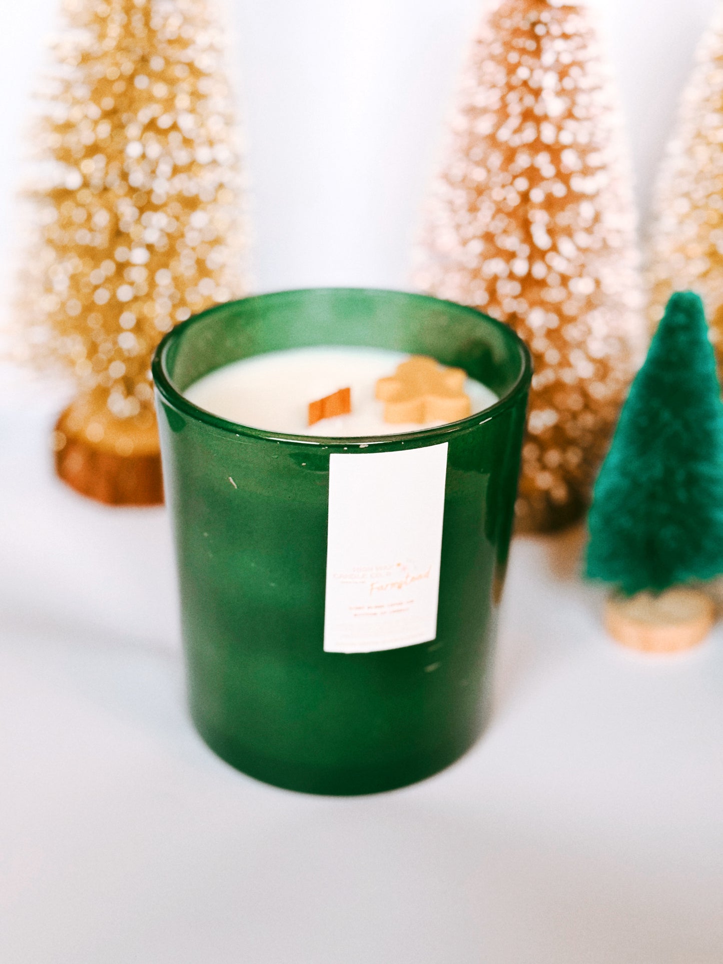 Thrifted glassware candles - Winter Tease