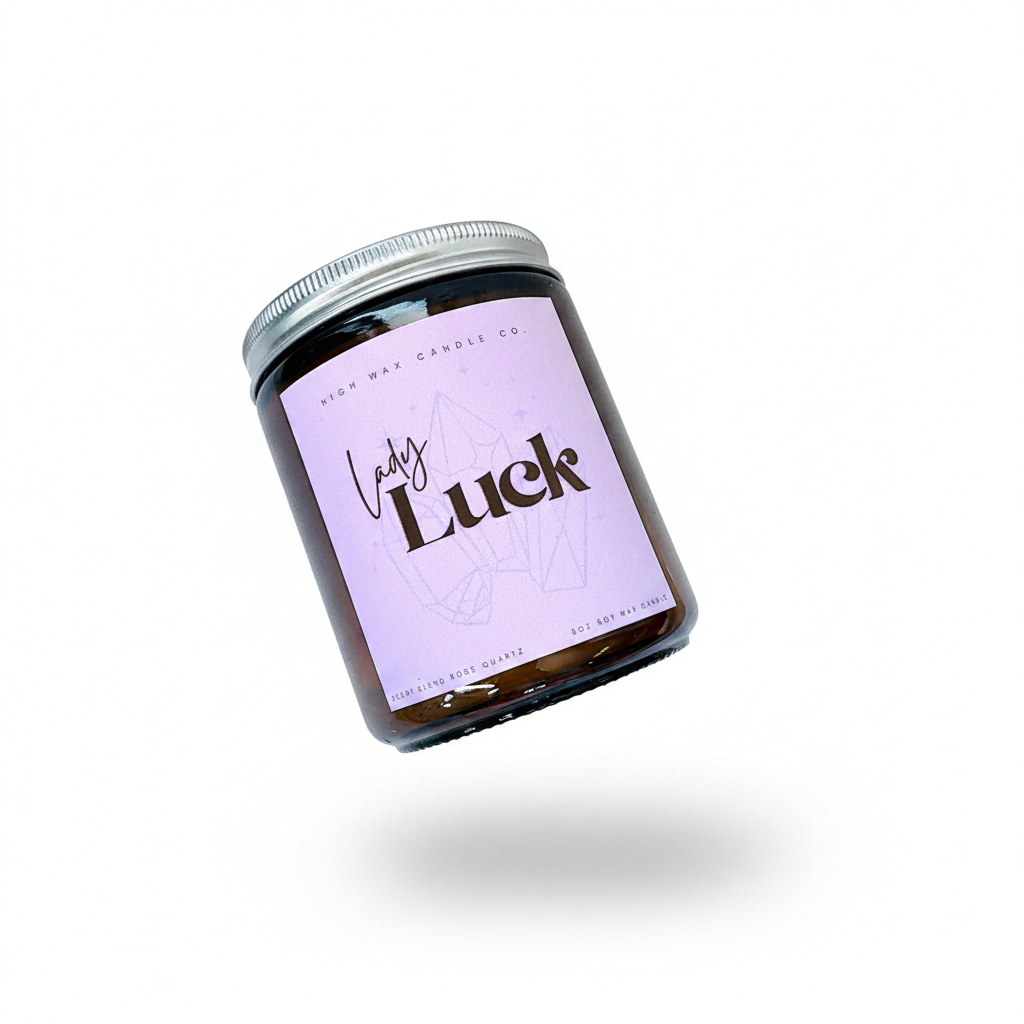 8oz apothecary candles - Rose Quartz