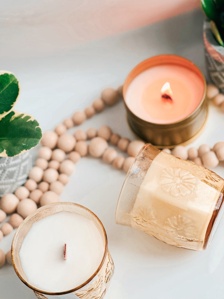 Thrifted candle jars