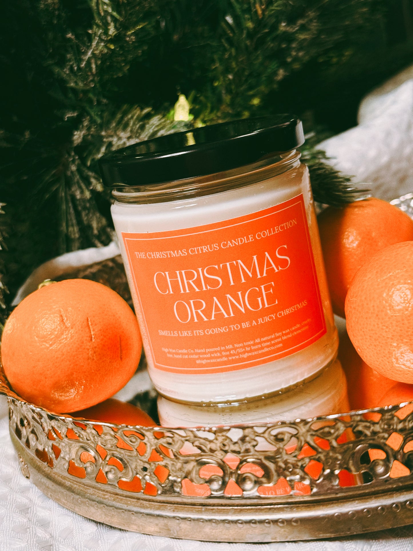 9oz conversation candles -  Christmas orange (5 star reviews from suppliers)