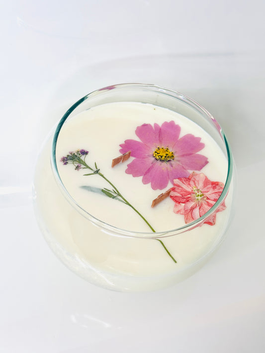 Thrifted glassware candle jar - True Lilac *top requested scent for Spring*