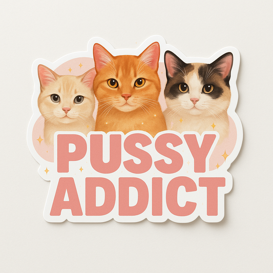 Sticker - pussy addict