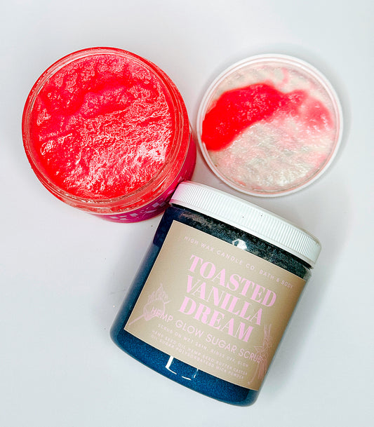 Hemp glow sugar scrub - assorted scents