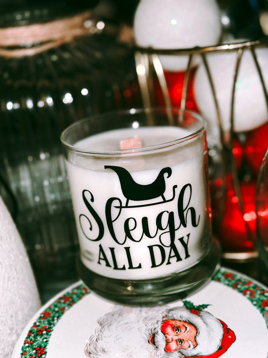 Thrifted glassware candles - gingersnap cookie