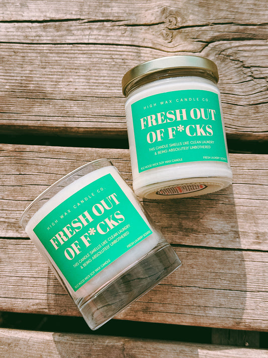 9oz/10oz whiskey jar / conversation candles - fresh laundry