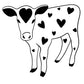 Vinyl vehicle decals - heart speckled cow