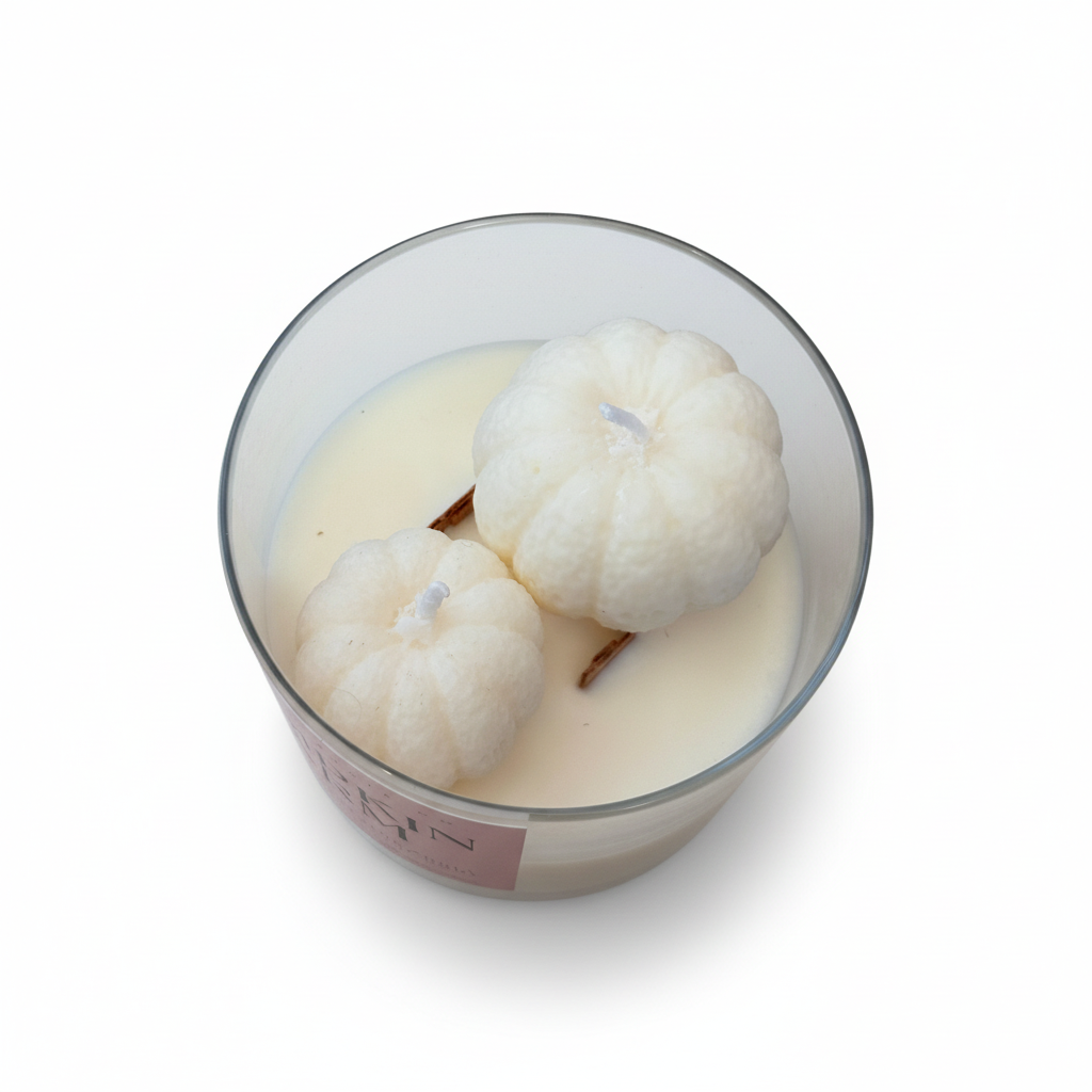 Assorted scented Pumpkin Farms | 16oz Thrifted Glassware Candle | High Wax Candle Co.