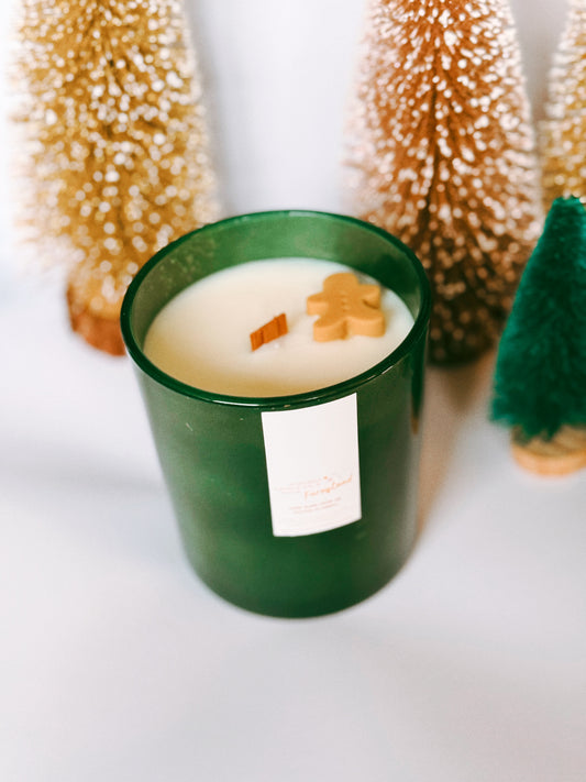 Thrifted glassware candles - Winter Tease