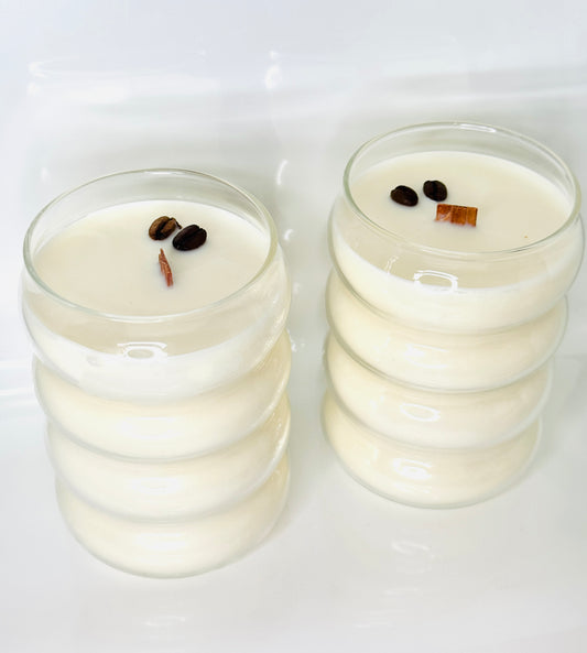 New bubble glass candle - Espresso