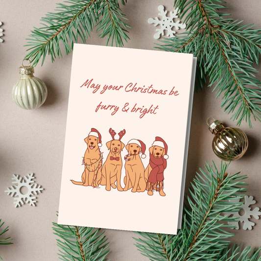 Christmas cards - may your Christmas be furry & bright