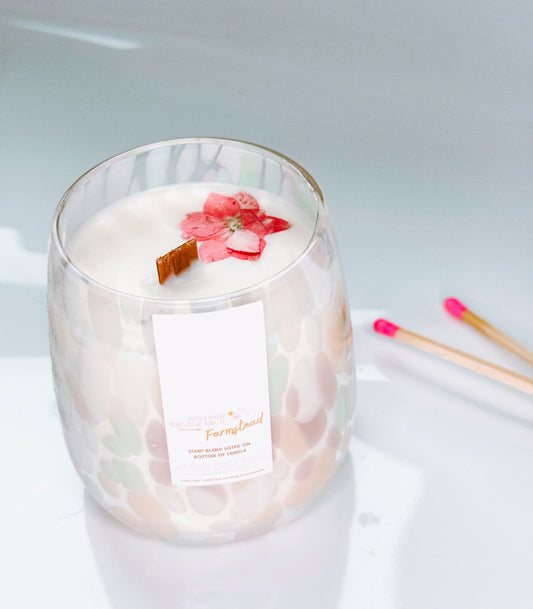 Thrifted glassware candles - Gucci dupe 🌸 Blossom