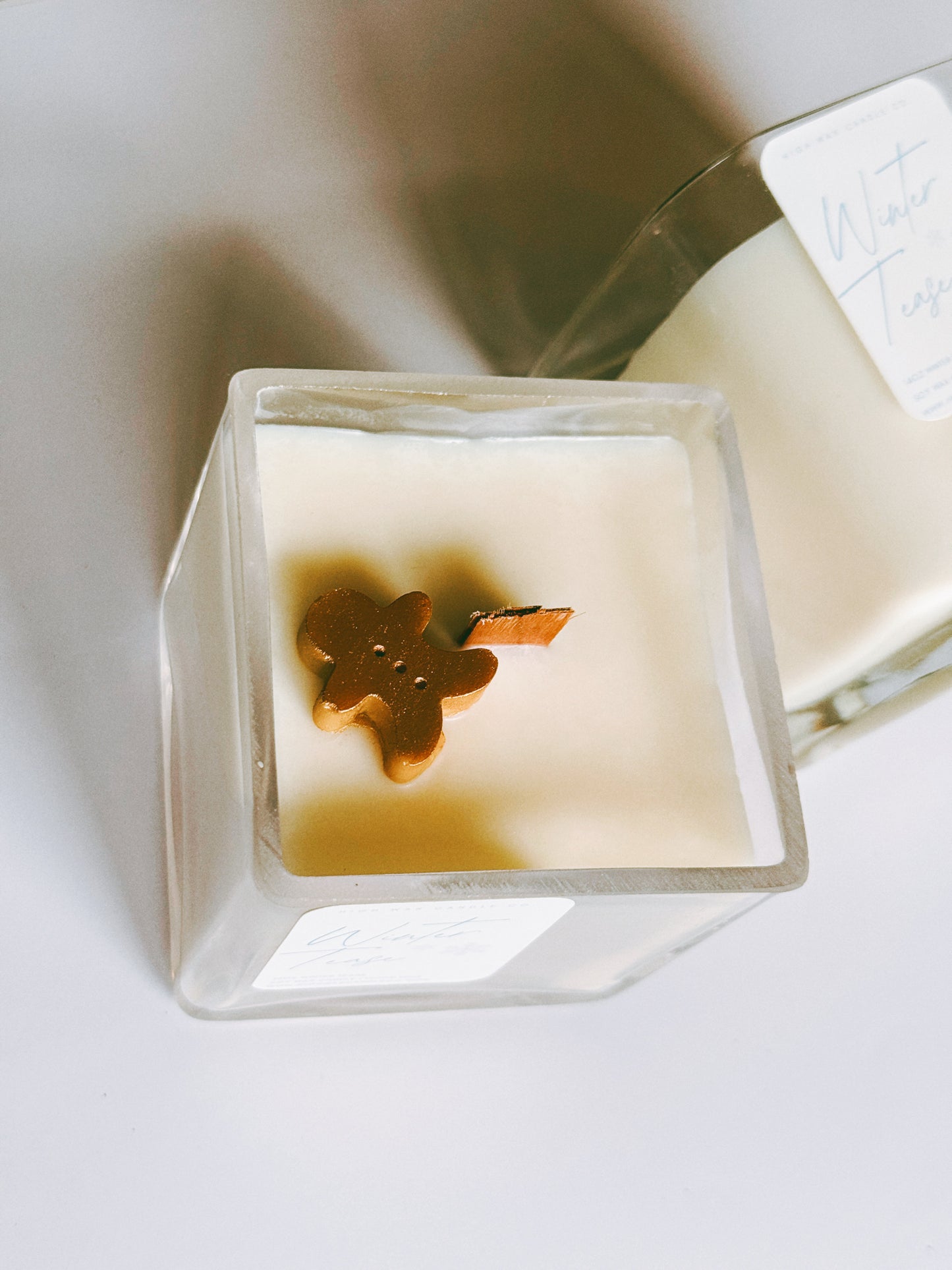 Thrifted glassware candles - Winter Tease