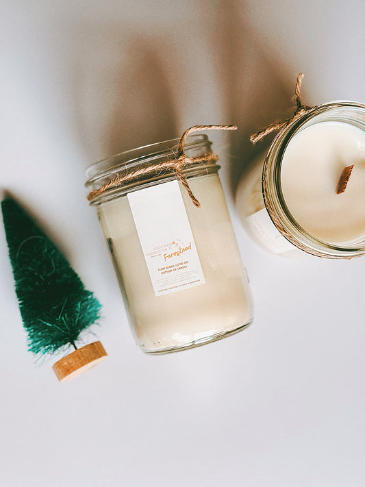 Thrifted glassware candles - Winter Tease