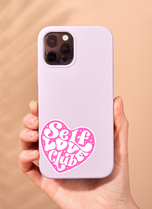 Sticker - self love club heart