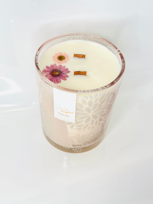 Thrifted glassware candle jar - True Lilac *top requested scent for Spring*