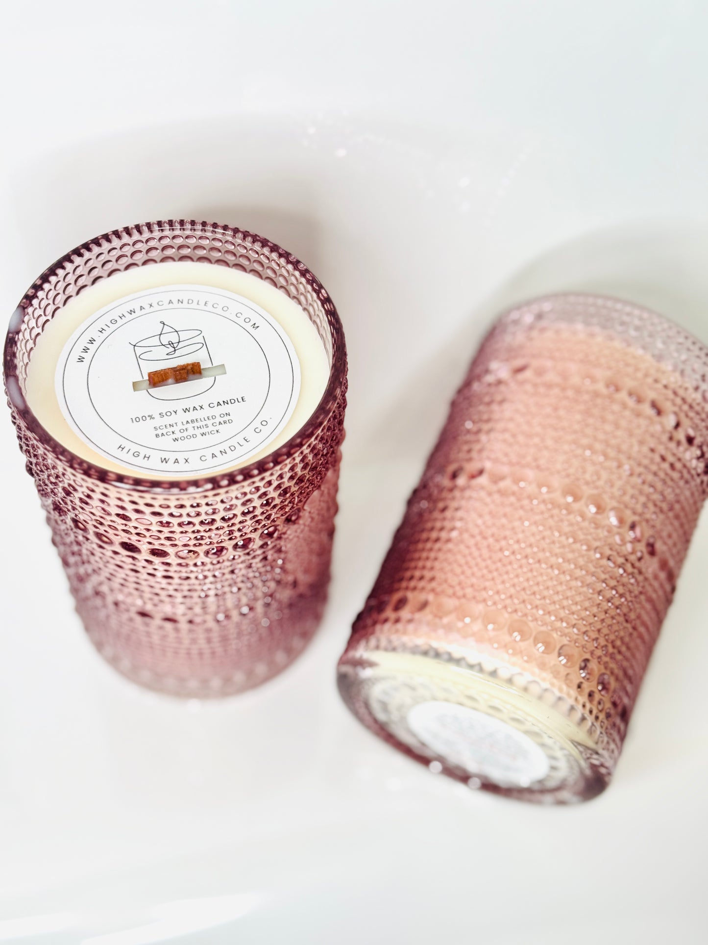 New bubble glass candle - Black Raspberry Vanilla