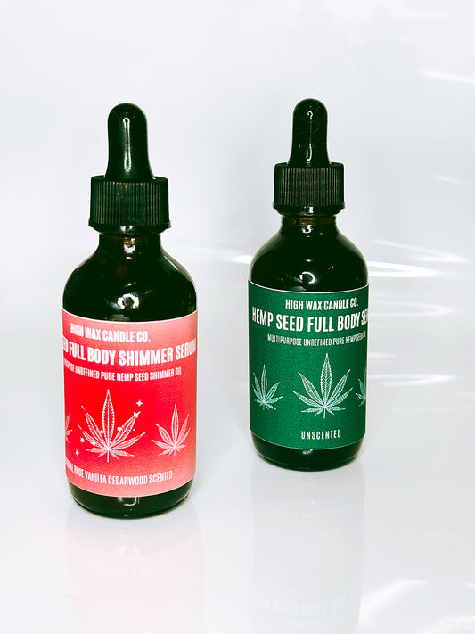 100% pure full body & face hemp seed serum - unscented and scented options