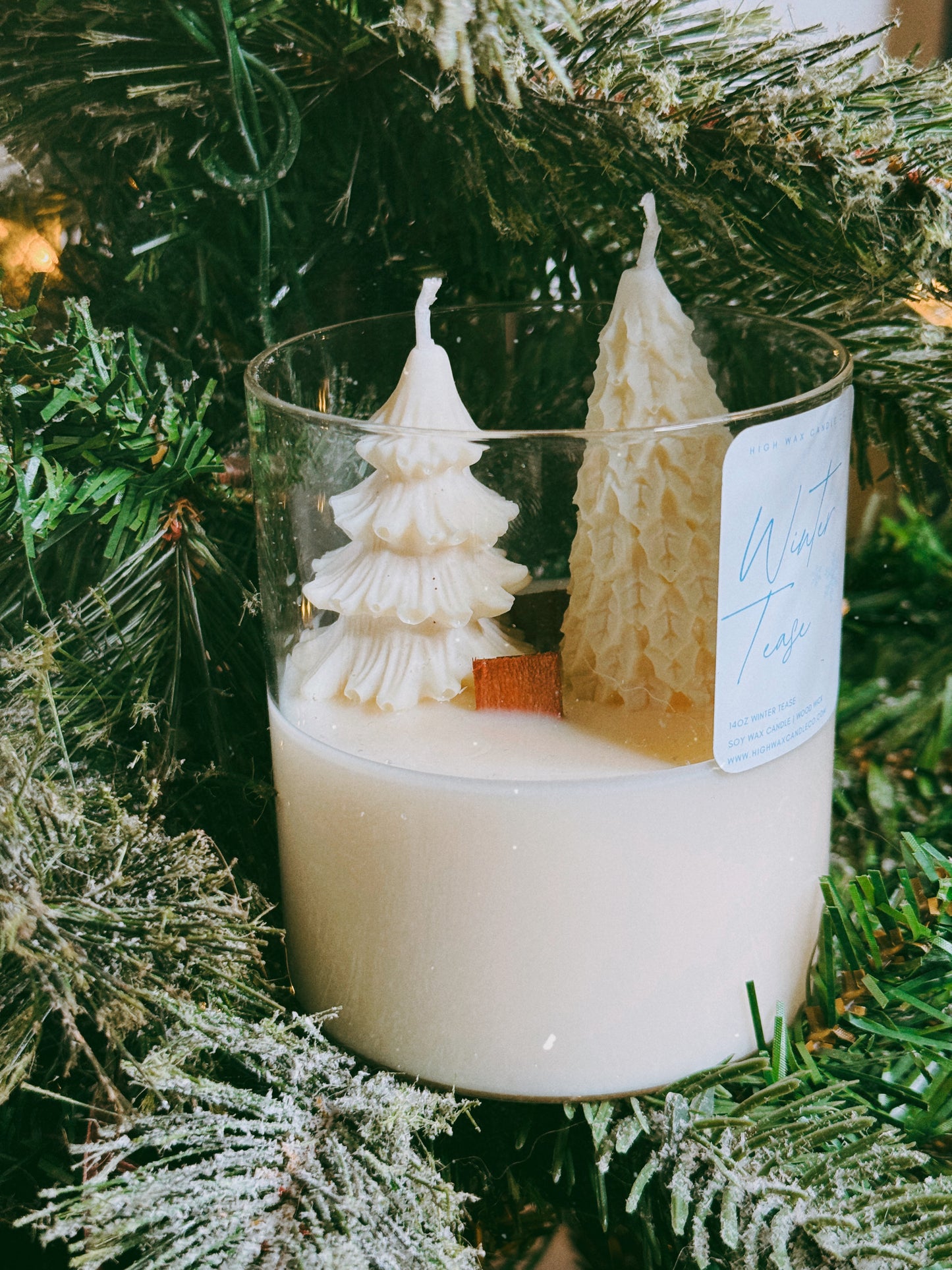 Thrifted glassware candles - Wintertease *seasonal fave*