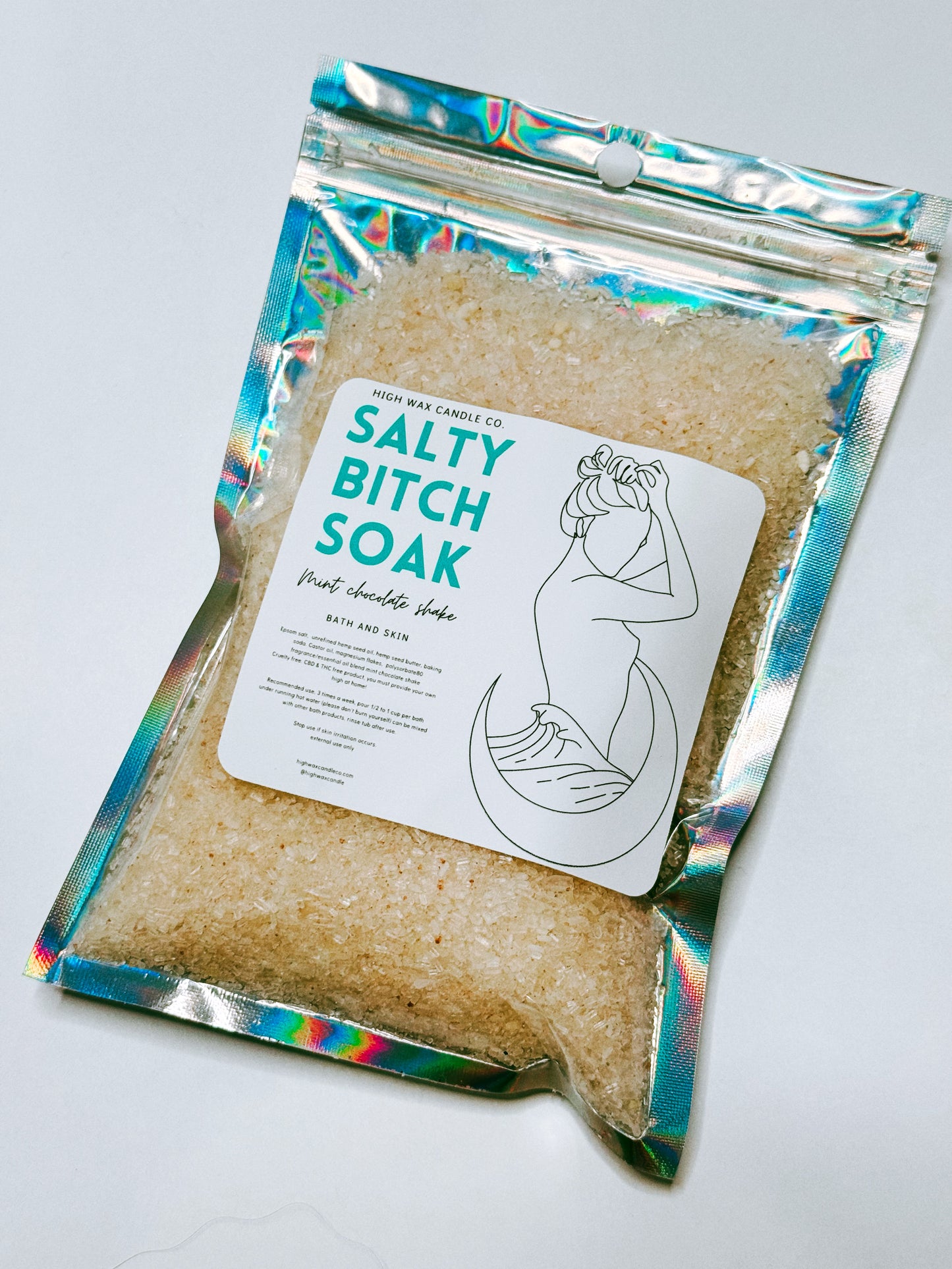 Bath & Skin  - bath salts: Salty B**** Soak in Clary Sage & Lavendar OR mint chocolate shake