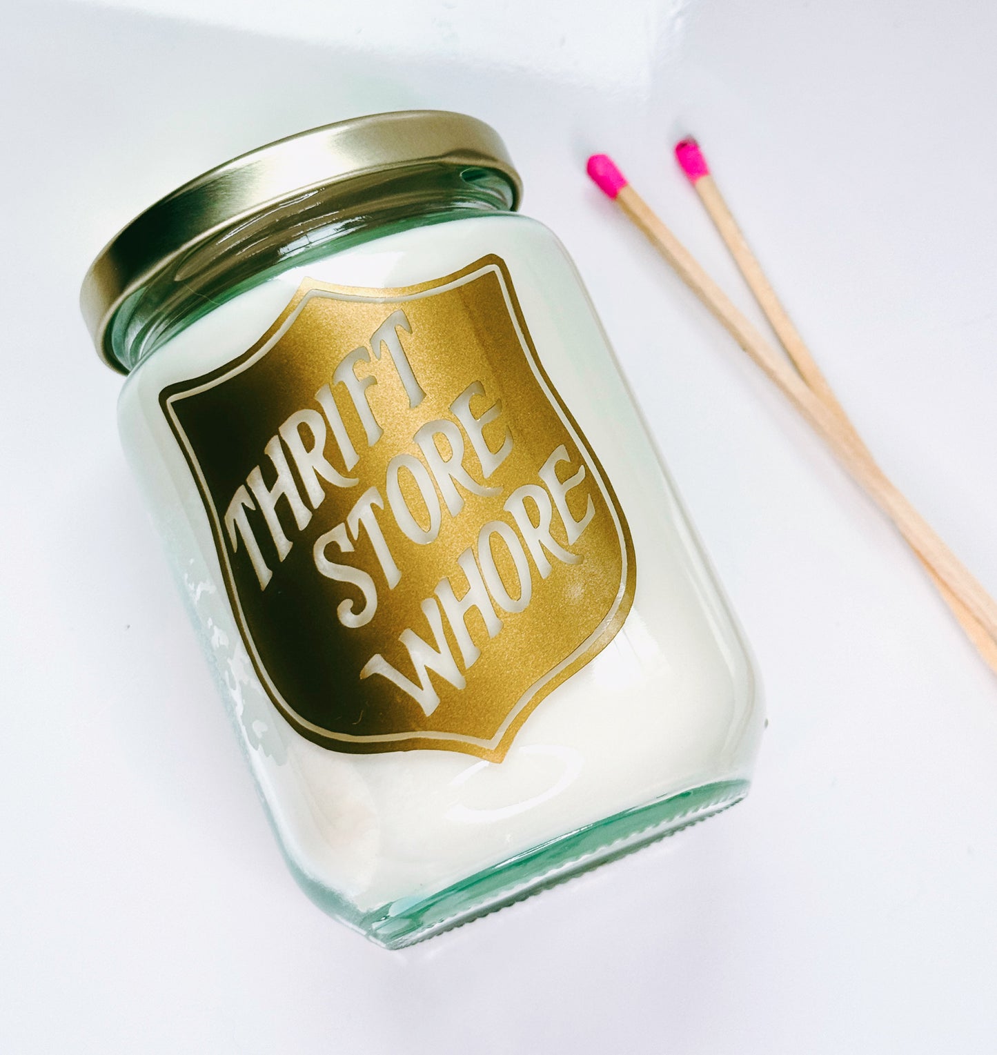 12.5oz conversation candles - ASSORTED DECALED JARS ** in Coconut Cream 🥥