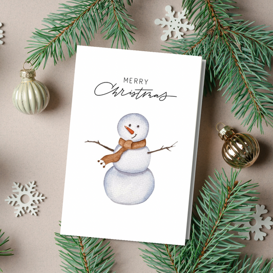 Christmas cards - merry christmas (snowman)