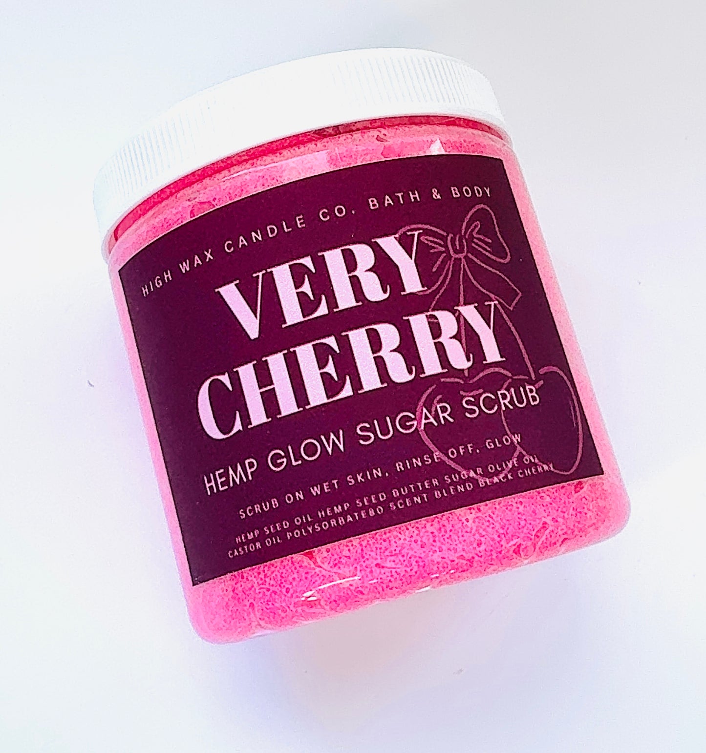 Hemp glow sugar scrub - Black cherry