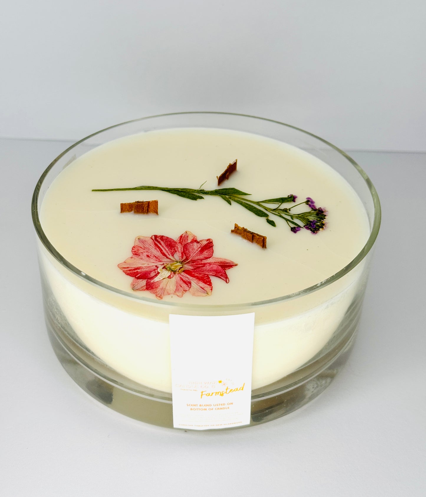 Thrifted glassware candle - Osmanthus & Night rose