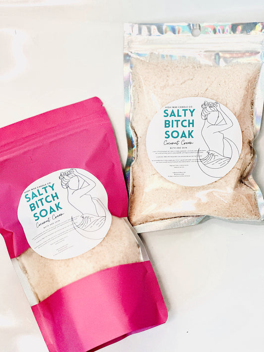 Bath & Skin  - bath salts: Salty B**** Soak in Coconut Cream