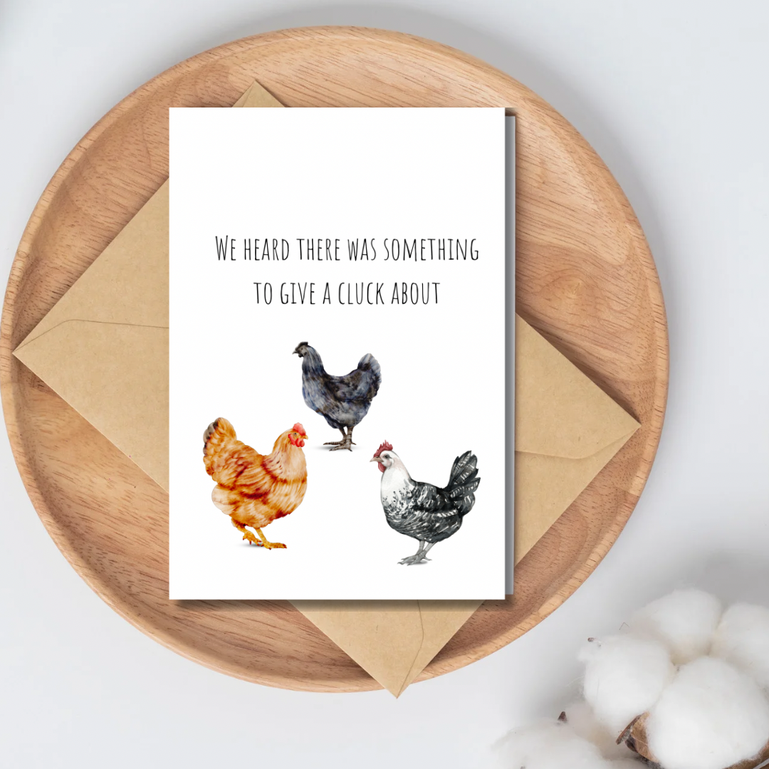 Birthday card -  we heard there was something to cluck about / hpy birthday mother clucker