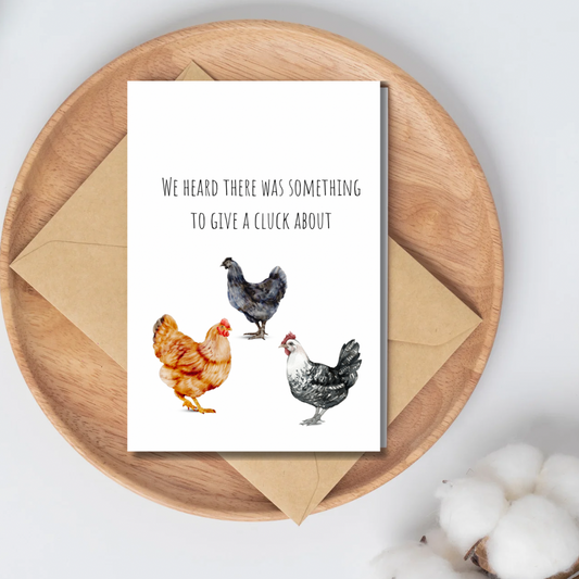 Birthday card -  we heard there was something to cluck about / hpy birthday mother clucker