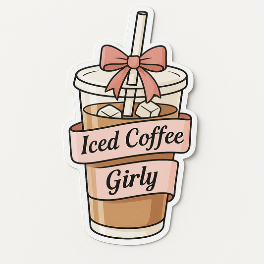 Sticker - ice coffee girly