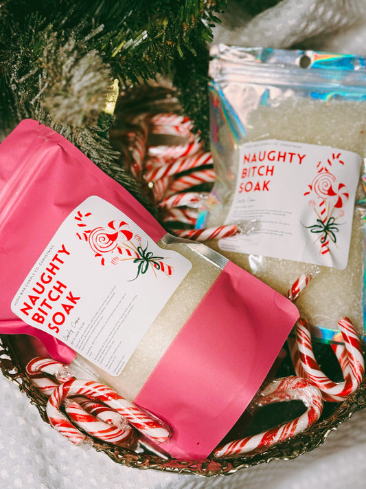 Bath & Skin  CHRISTMAS - bath salts: naughty B**** Soak in candy cane