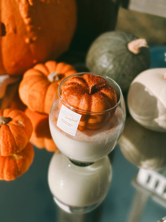 Curated Thrifted glassware candles - Pumpkin Caramel (seasonal fave)