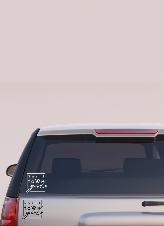 Vinyl vehicle decals - small town girl