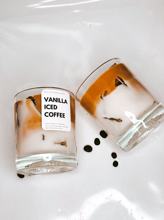 Curated NEW glassware candles - vanilla coffee