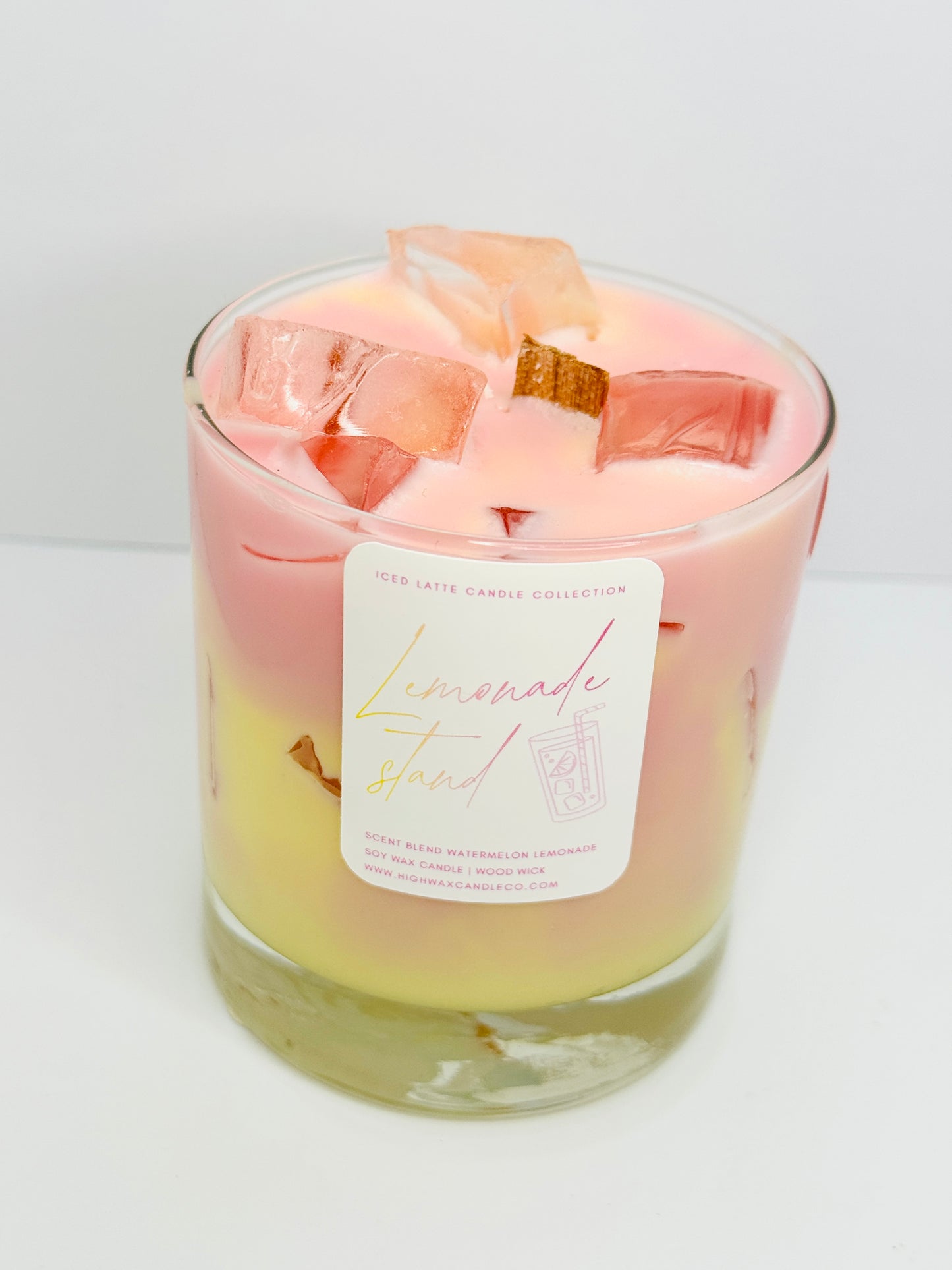 11oz Whiskey Jar Iced Latte candles - Watermelon Lemonade 🍉🍋