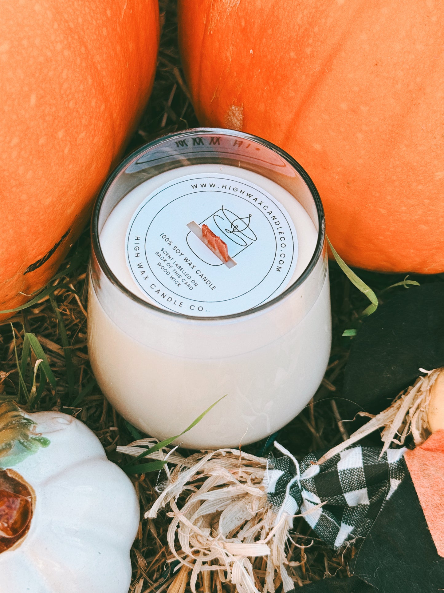Thrifted glassware candles - harvest jubilee
