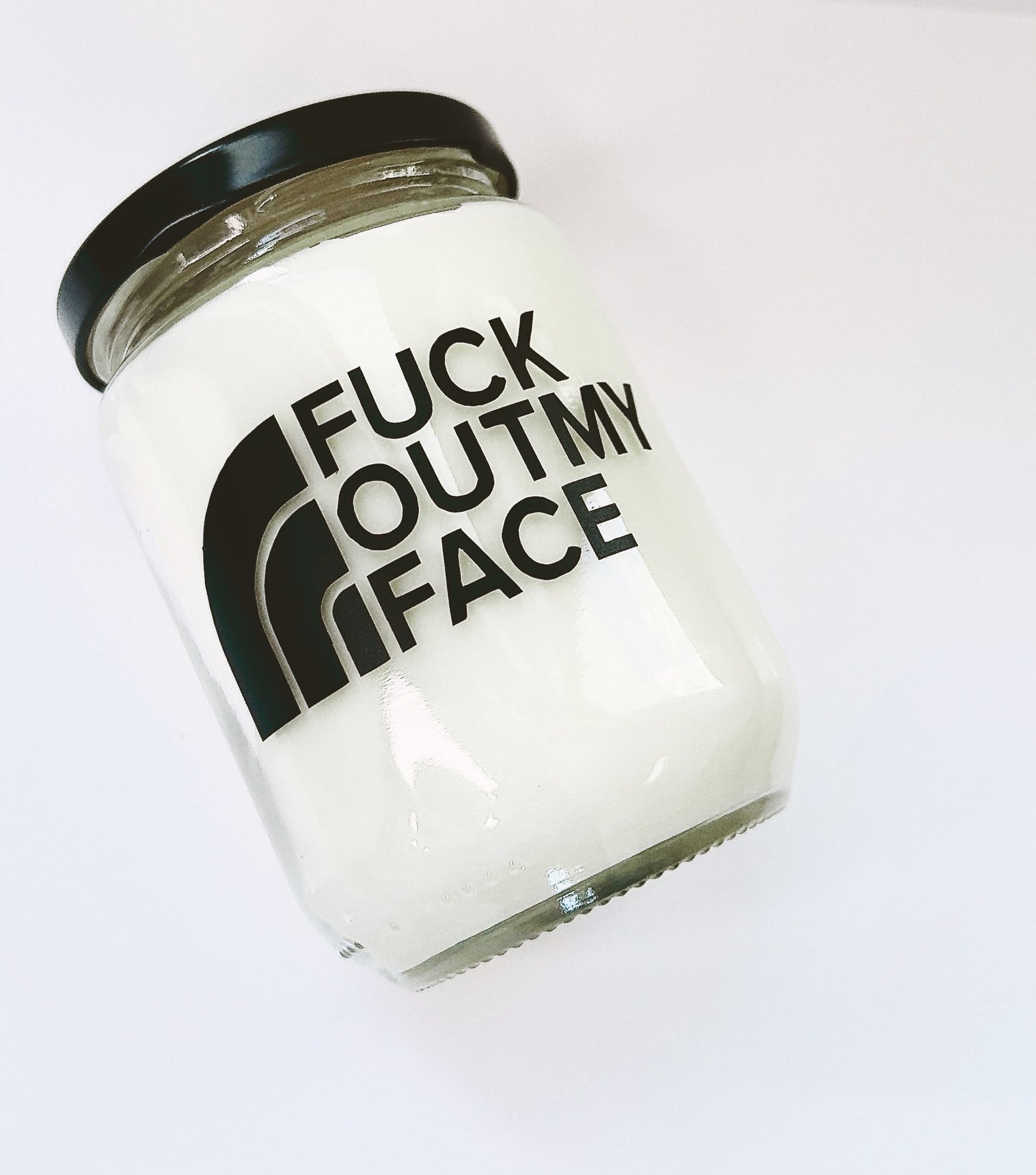 12.5oz conversation candles - ASSORTED DECALED JARS ** in Black Cherry 🍒