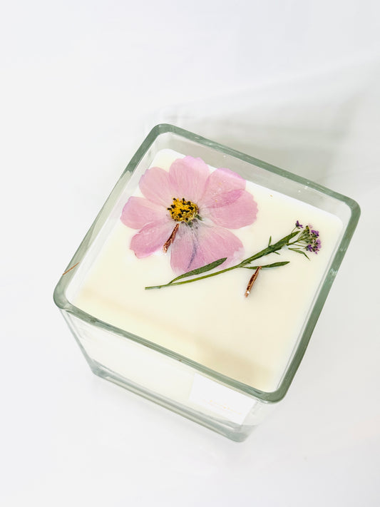 Thrifted glassware candle jar - True Lilac *top requested scent for Spring*