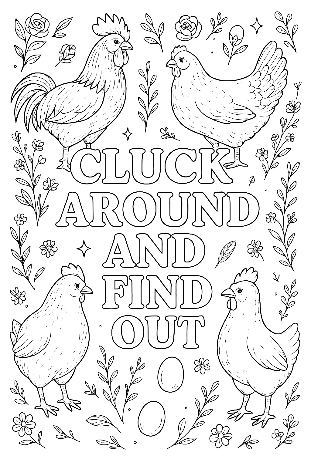 Colouring pages *DOWNLOAD OPTION AVAILABLE* - Cluck around & find out
